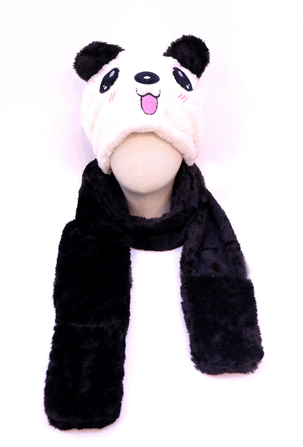 PANDA HOODED MUFLER CAP