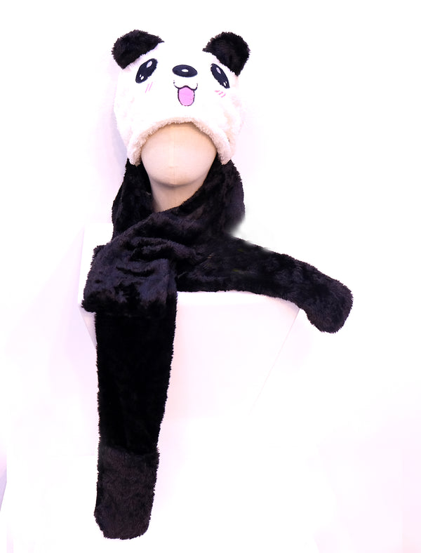 PANDA HOODED MUFLER CAP