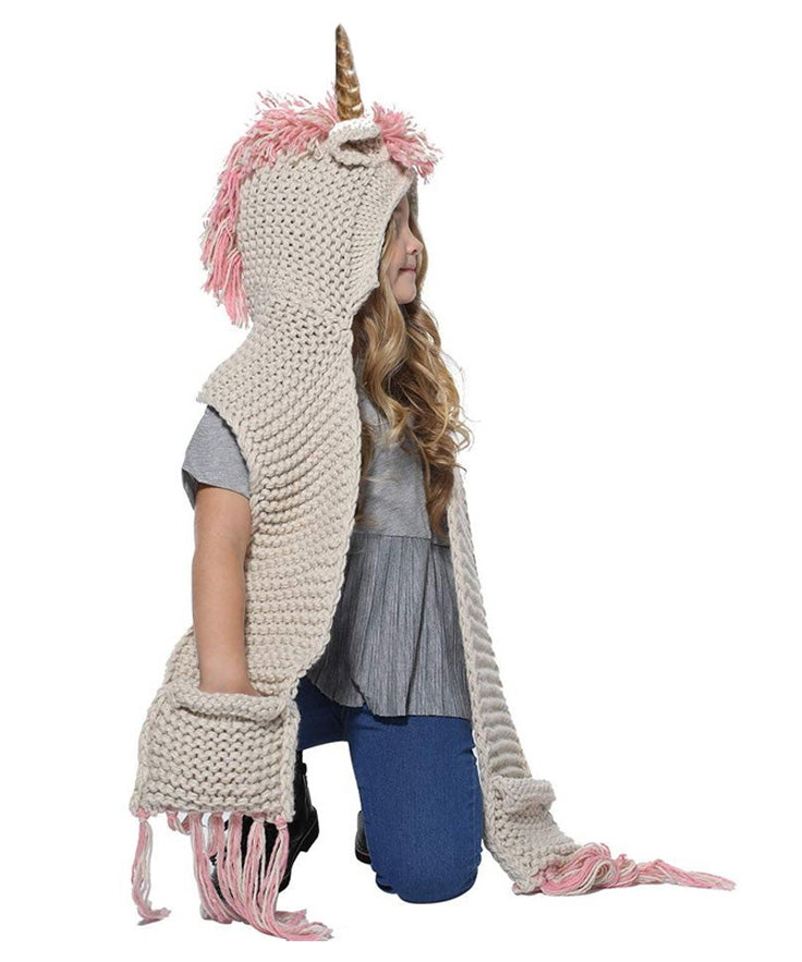 UNICORN HOODED MUFLER CAP
