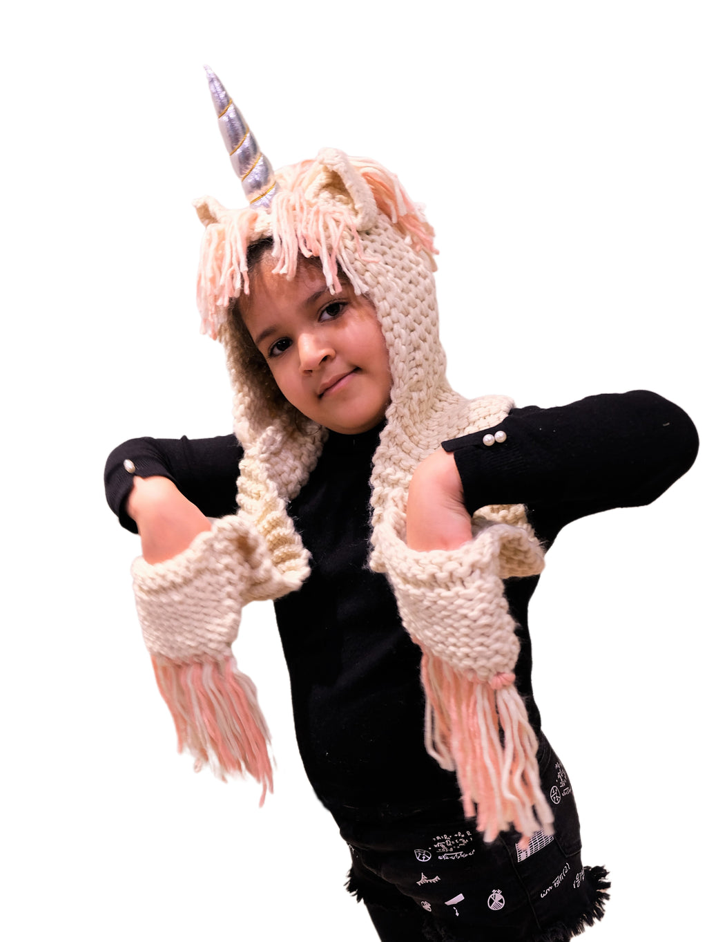 UNICORN HOODED MUFLER CAP