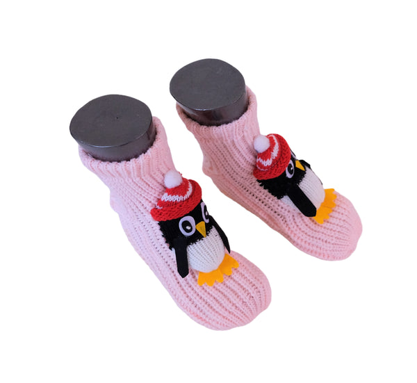 TIPY TIPY TAP 3D PENGUINE SOCKS - PINK