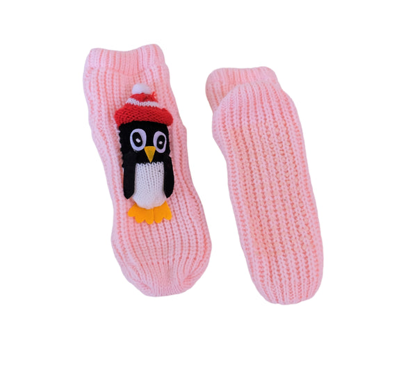 TIPY TIPY TAP 3D PENGUINE SOCKS - PINK