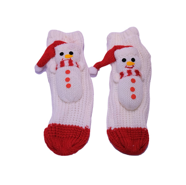 TIPY TIPY TAP 3D SNOWMAN SOCKS - WHITE