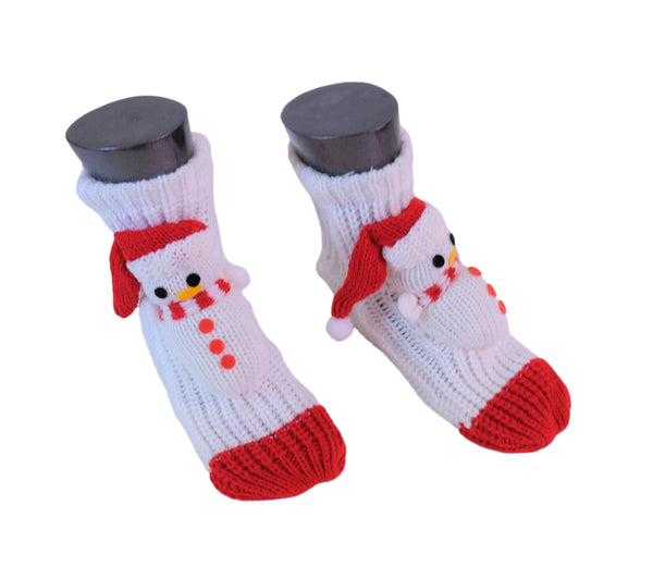 TIPY TIPY TAP 3D SNOWMAN SOCKS - WHITE