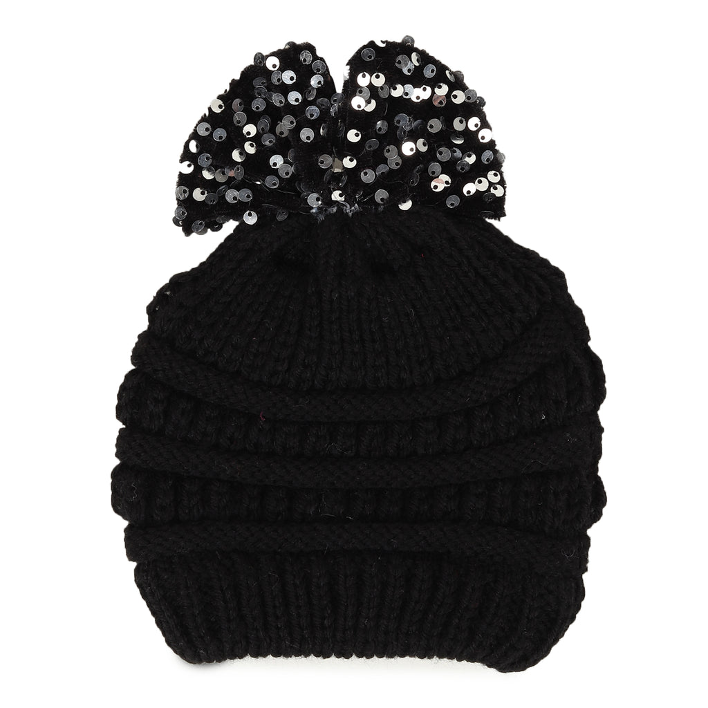 TIPY TIPY TAP SEQUENCED BOW CAP - BLACK