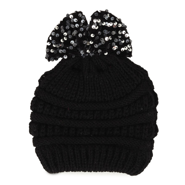 TIPY TIPY TAP SEQUENCED BOW CAP - BLACK