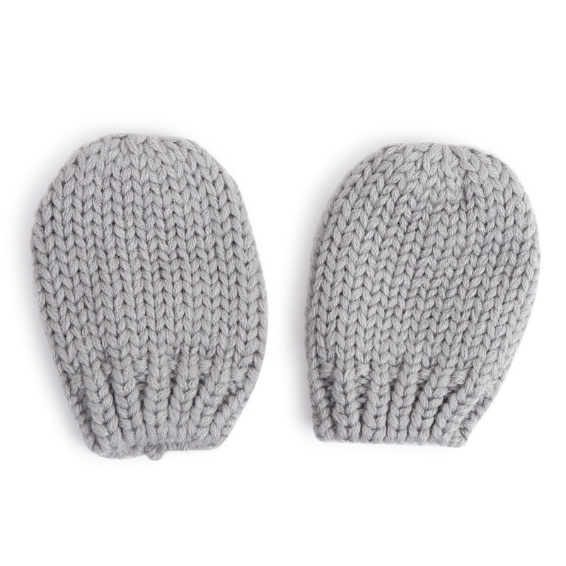 TIPY TIPY TAP PEARLY BOW CAP WITH MITTENS - GREY