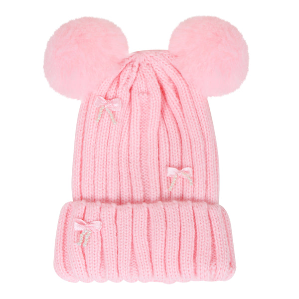 TIPY TIPY TAP POM POM BOW CAP - PINK