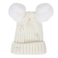 TIPY TIPY TAP POM POM BOW CAP - WHITE