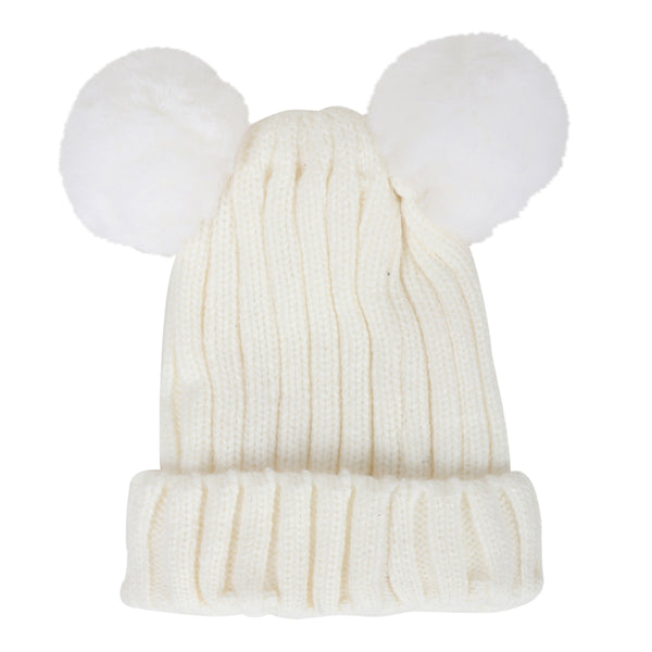 TIPY TIPY TAP POM POM BOW CAP - WHITE