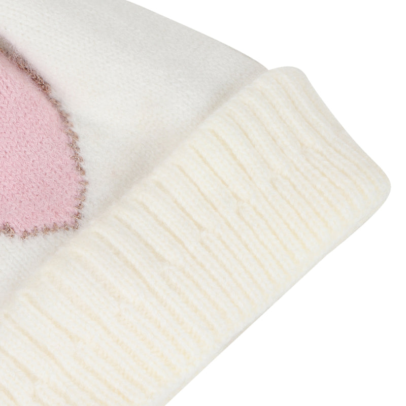 TIPY TIPY TAP HEART THEME WINTER CAP - WHITE