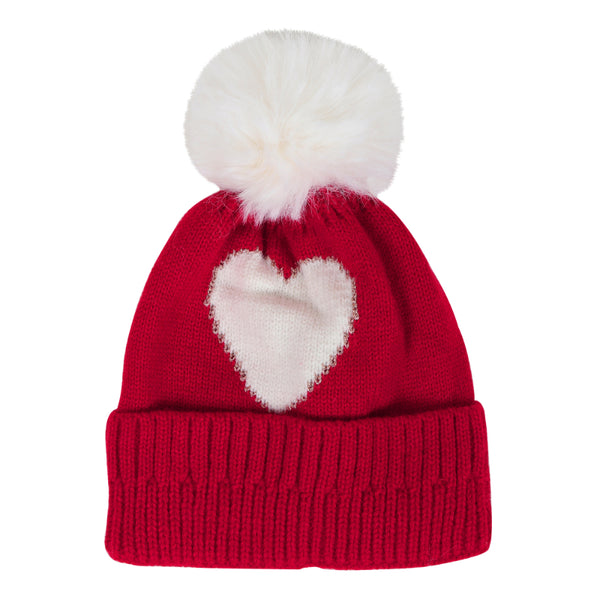 TIPY TIPY TAP HEART THEME WINTER CAP - RED