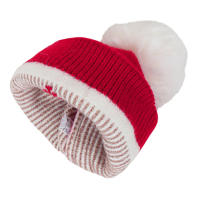 TIPY TIPY TAP HEART THEME WINTER CAP - RED