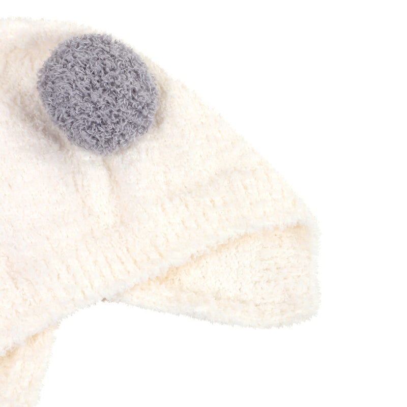TIPY TIPY TAP POM POM INFANT CAP - WHITE