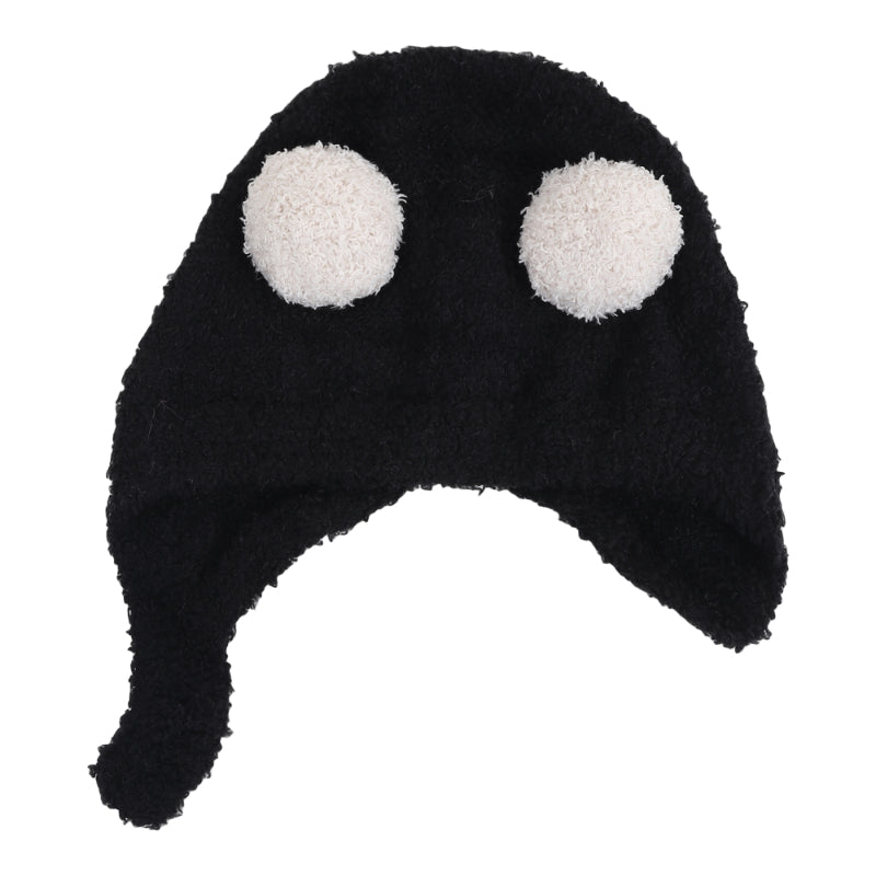 TIPY TIPY TAP POM POM INFANT CAP - BLACK