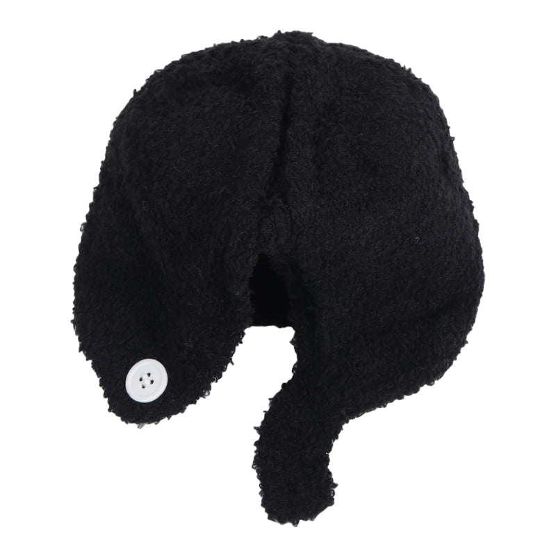 TIPY TIPY TAP POM POM INFANT CAP - BLACK