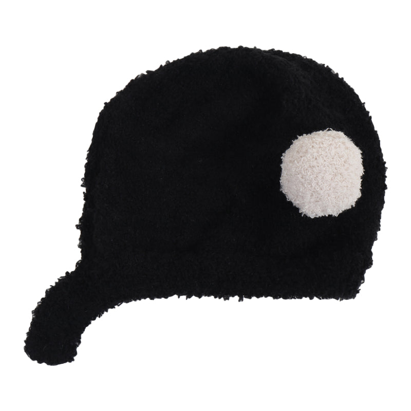 TIPY TIPY TAP POM POM INFANT CAP - BLACK