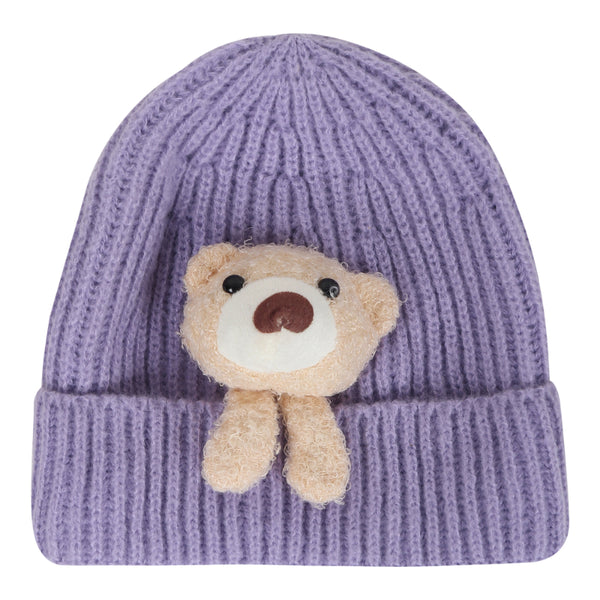TIPY TIPY TAP 3D TEDDY WINTER CAP - LILAC