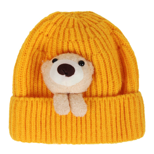 TIPY TIPY TAP 3D TEDDY WINTER CAP - YELLOW