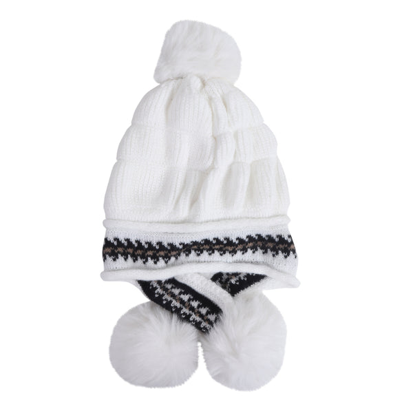 TIPY TIPY TAP BRAIDED WINTER BEANIE - WHITE