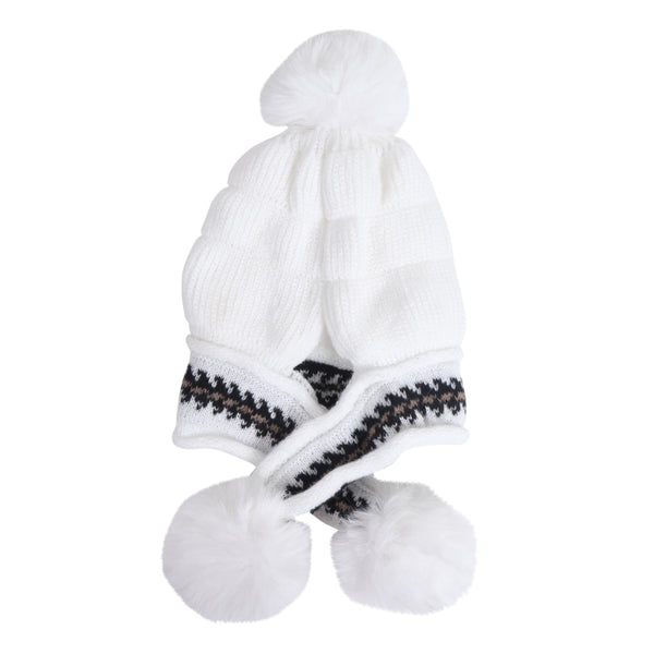 TIPY TIPY TAP BRAIDED WINTER BEANIE - WHITE