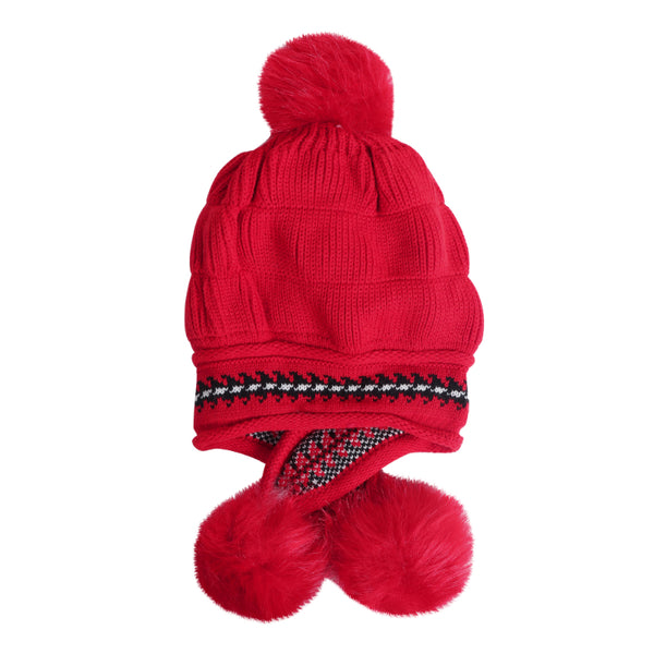 TIPY TIPY TAP BRAIDED WINTER BEANIE - RED