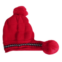 TIPY TIPY TAP BRAIDED WINTER BEANIE - RED