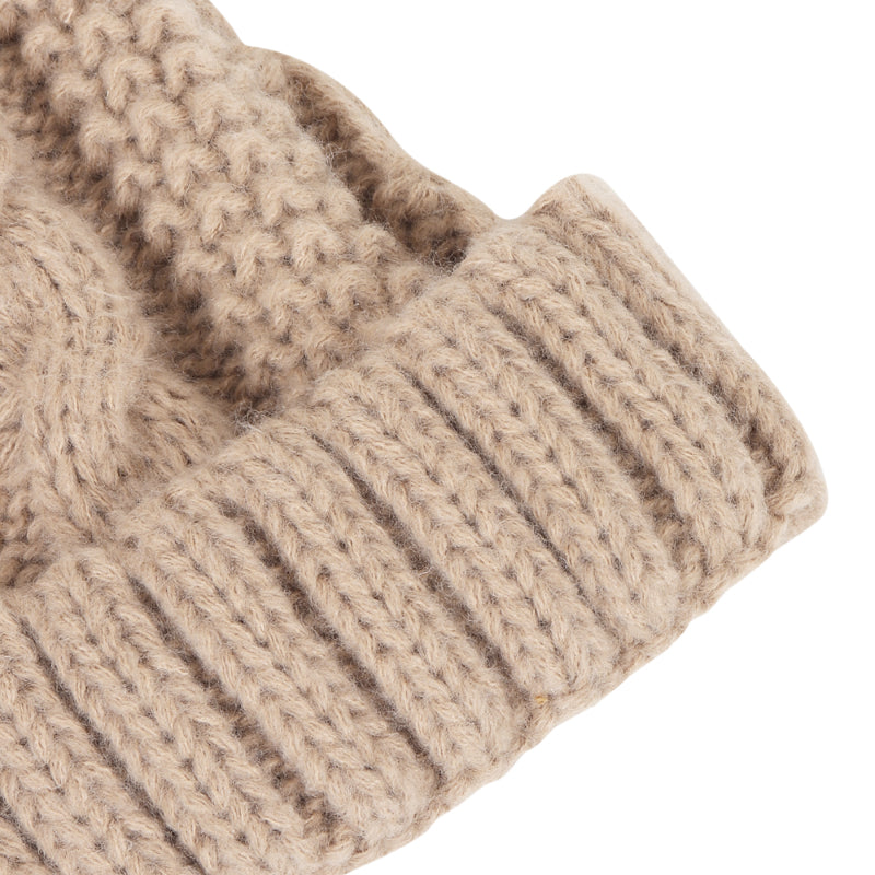 TIPY TIPY TAP SELF DESIGN BEANIE - BROWN