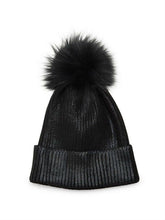 TIPY TIPY TAP GLITTERY POMPOM CAP - BLACK