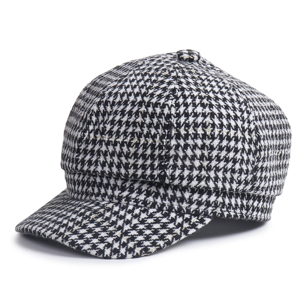 TIPY TIPY TAP WINTER GATSBY CAP - BLACK N WHITE