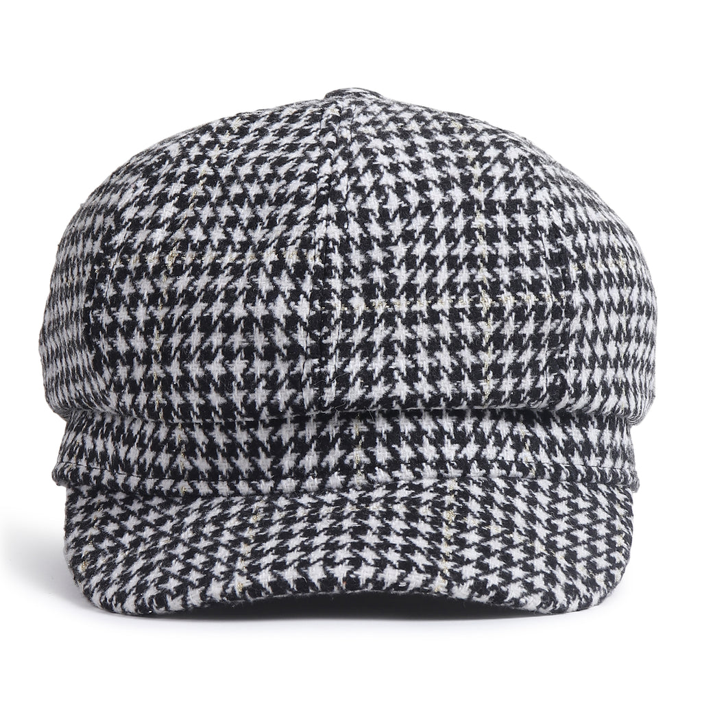 TIPY TIPY TAP WINTER GATSBY CAP - BLACK N WHITE