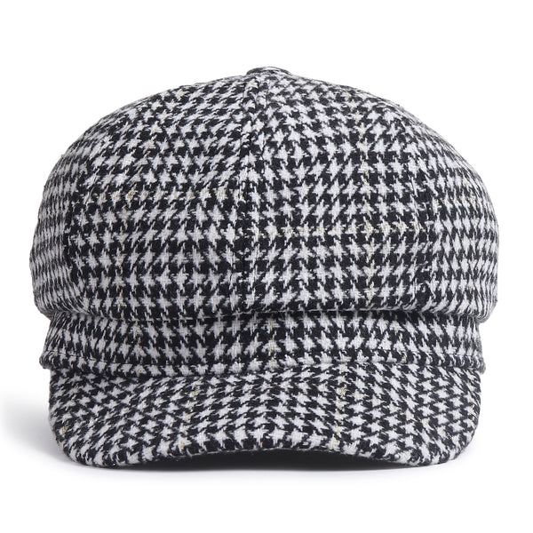 TIPY TIPY TAP WINTER GATSBY CAP - BLACK N WHITE
