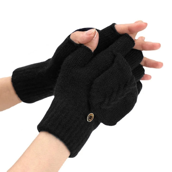TIPY TIPY TAP HOODED GLOVES - BLACK
