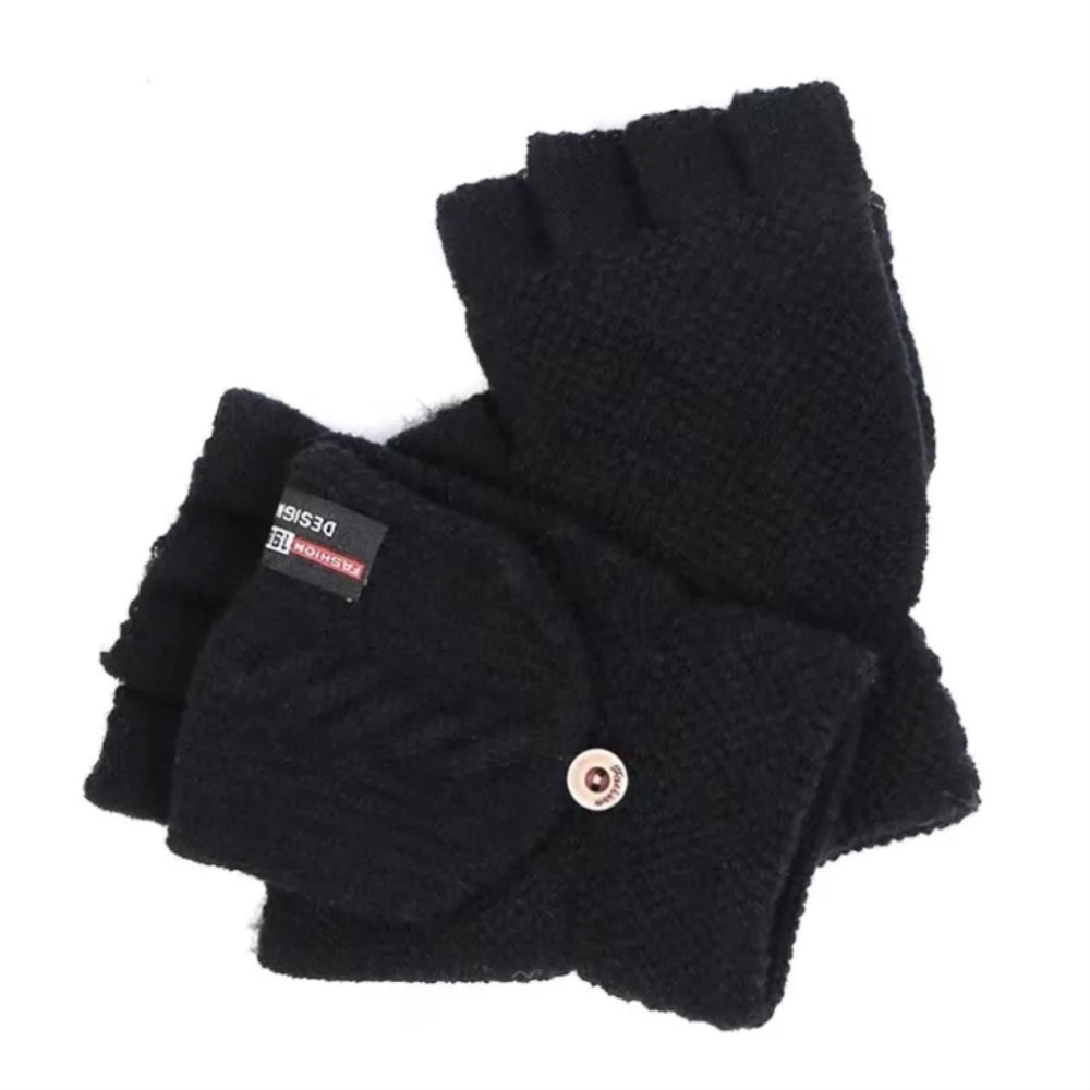 TIPY TIPY TAP HOODED GLOVES - BLACK