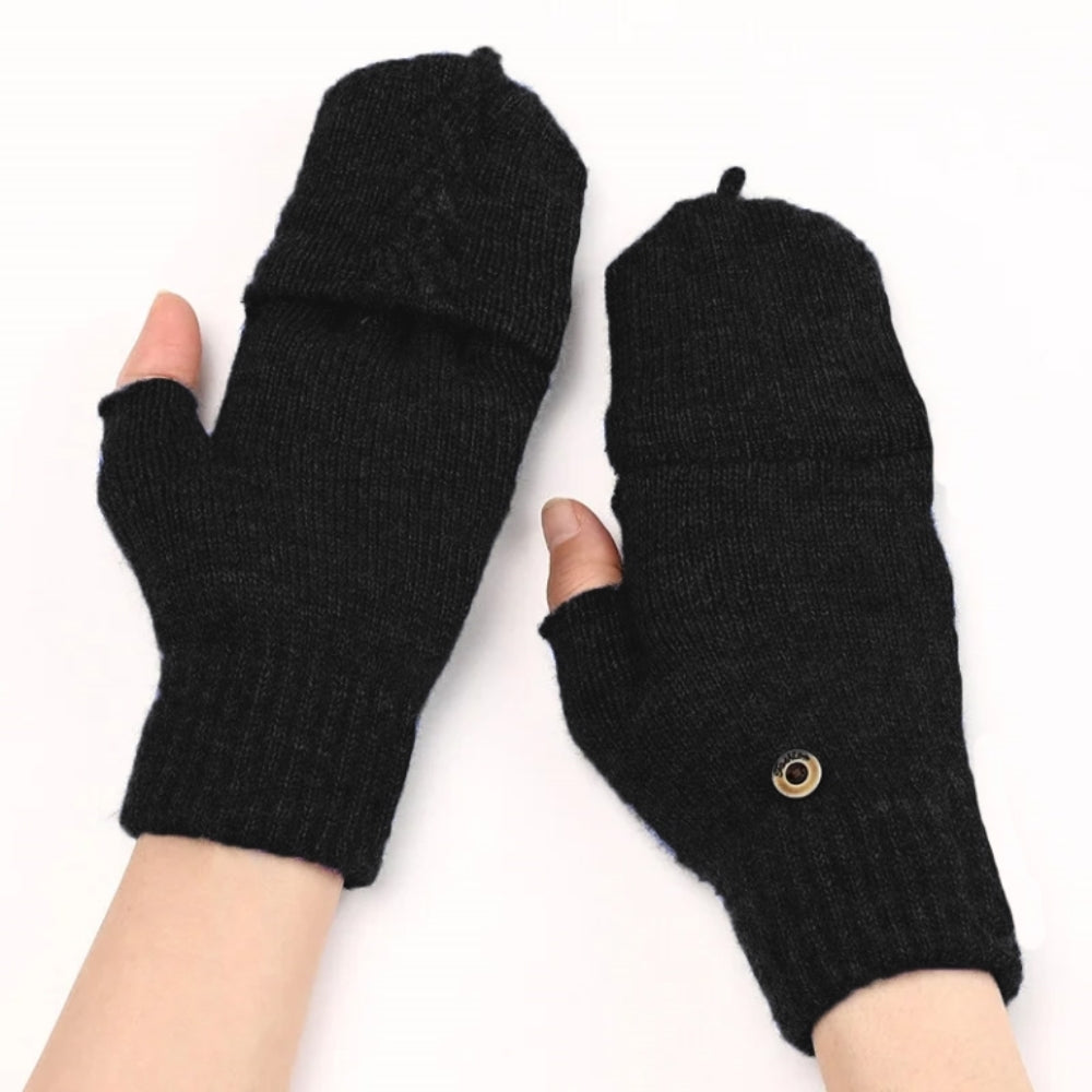 TIPY TIPY TAP HOODED GLOVES - BLACK