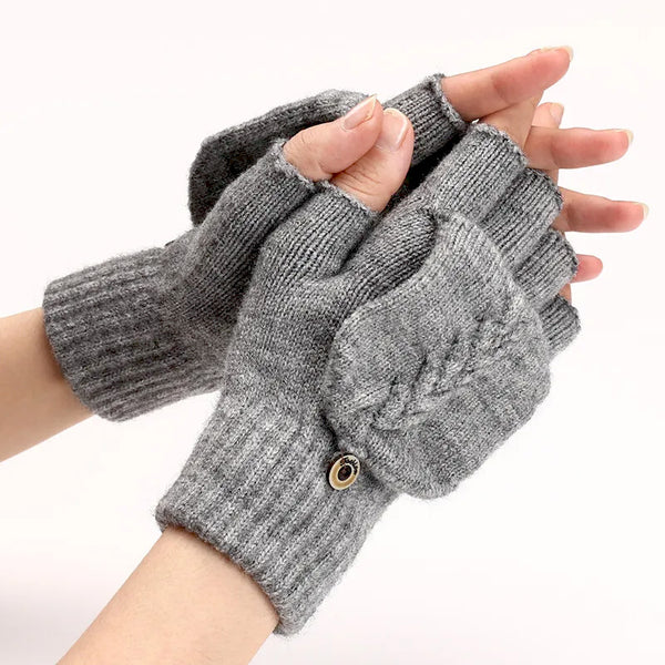 TIPY TIPY TAP HOODED GLOVES - GREY