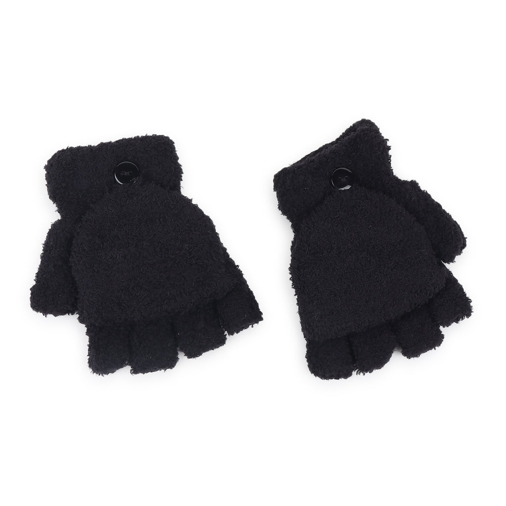 TIPY TIPY TAP HOODED GLOVES - BLACK