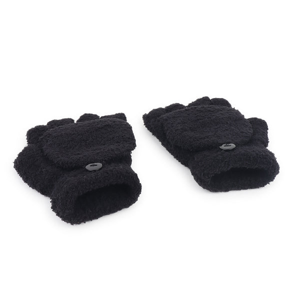 TIPY TIPY TAP HOODED GLOVES - BLACK