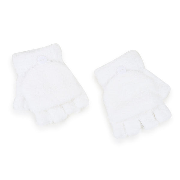TIPY TIPY TAP HOODED GLOVES - WHITE