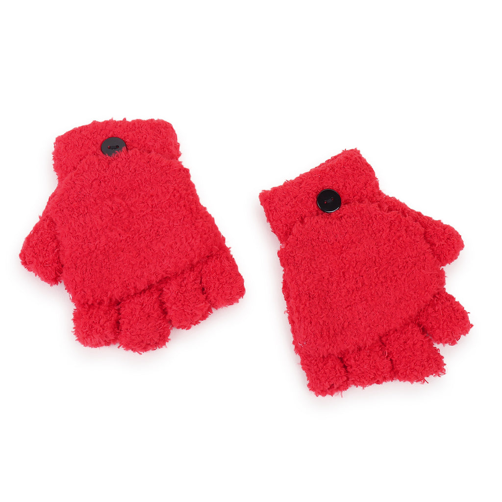 TIPY TIPY TAP HOODED GLOVES - RED