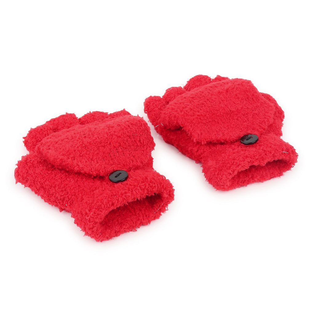 TIPY TIPY TAP HOODED GLOVES - RED