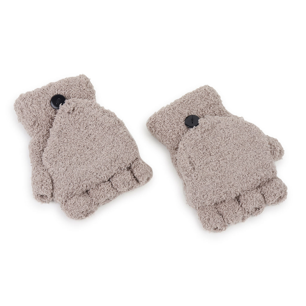 TIPY TIPY TAP HOODED GLOVES - BEIGE
