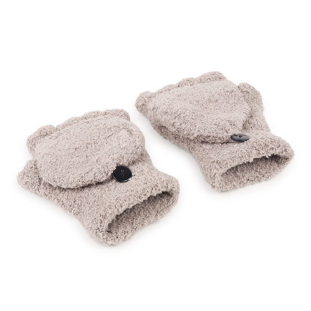 TIPY TIPY TAP HOODED GLOVES - BEIGE