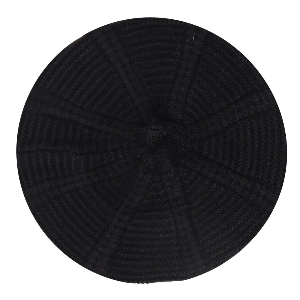 TIPY TIPY TAP WOOL BERET HAT - BLACK