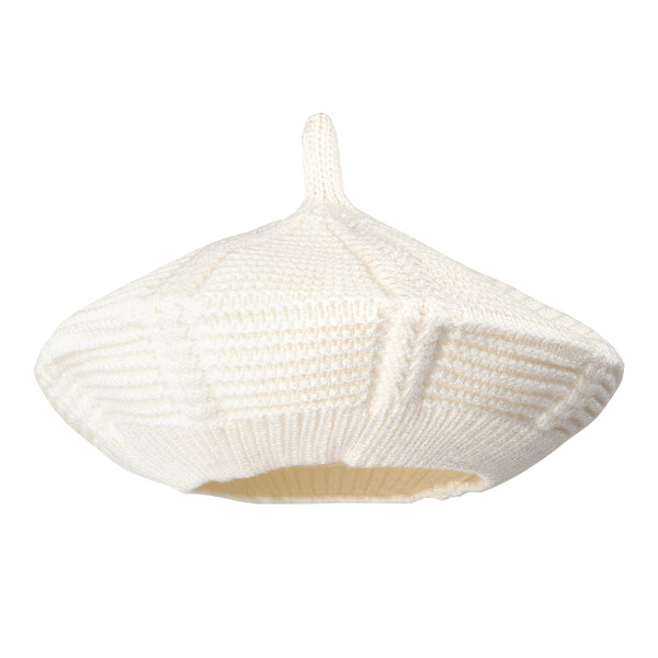 TIPY TIPY TAP WOOL BERET HAT - WHITE