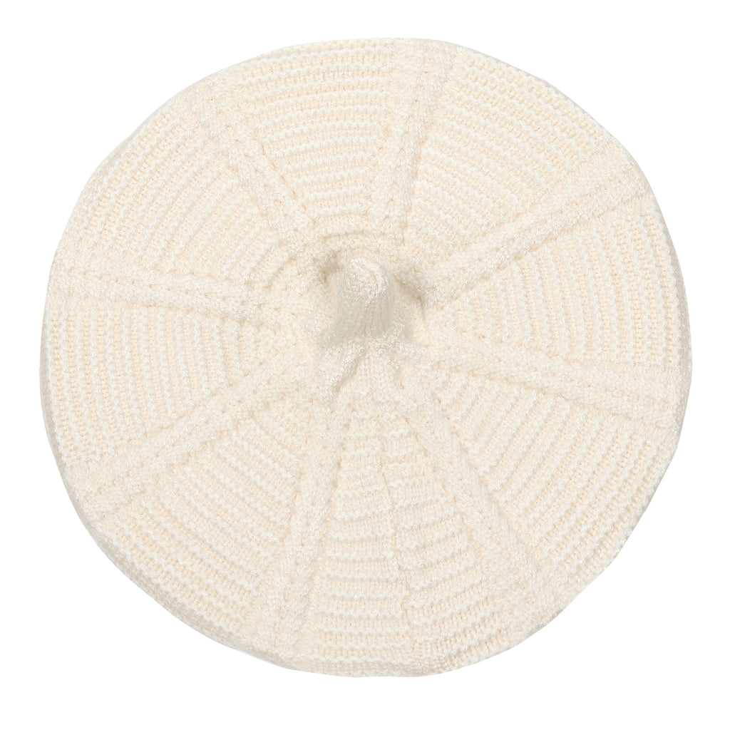 TIPY TIPY TAP WOOL BERET HAT - WHITE
