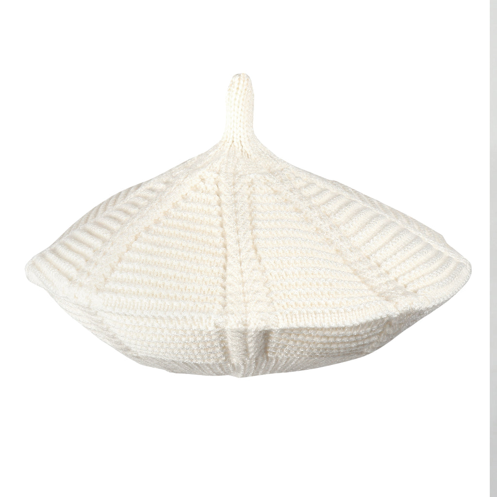 TIPY TIPY TAP WOOL BERET HAT - WHITE