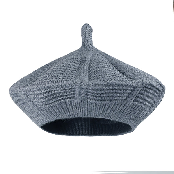TIPY TIPY TAP WOOL BERET HAT - GREY