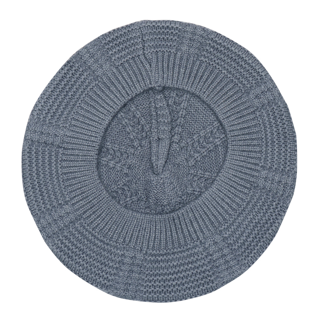 TIPY TIPY TAP WOOL BERET HAT - GREY