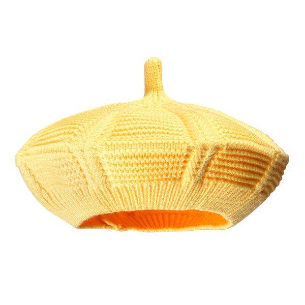 TIPY TIPY TAP WOOL BERET HAT - YELLOW
